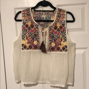 Free People tank with tassels